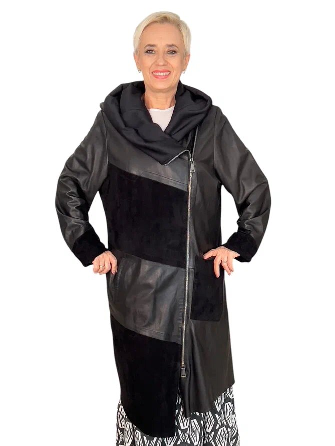 Переделка кожаного пальто. Ателье Ирины Берзиной.