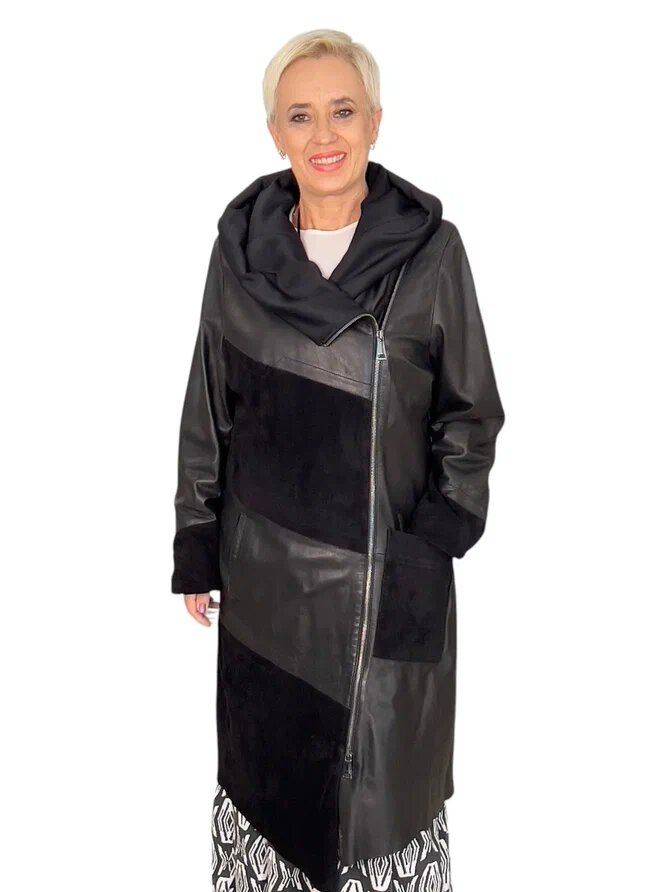 Переделка кожаного пальто. Ателье Ирины Берзиной.