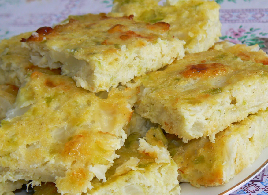 Приготовленная запеканка из цветной капусты