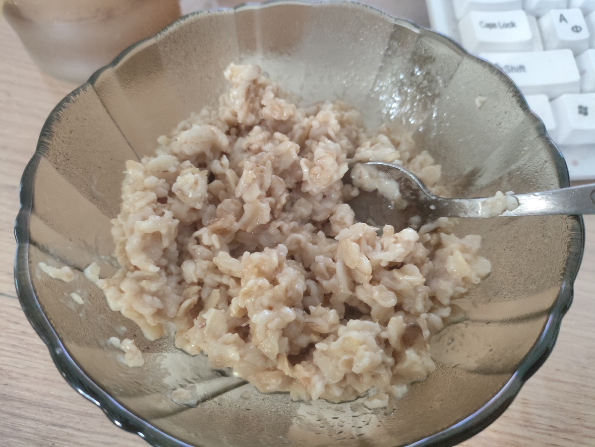 Завтрак. Никакой слизи, никакой размазни, каждое зернышко отдельно.