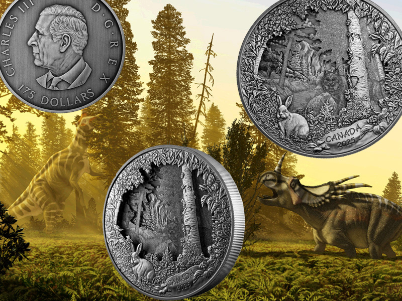 Монета Канады 175 долларов 2025 с применением «слоеной» чеканки 