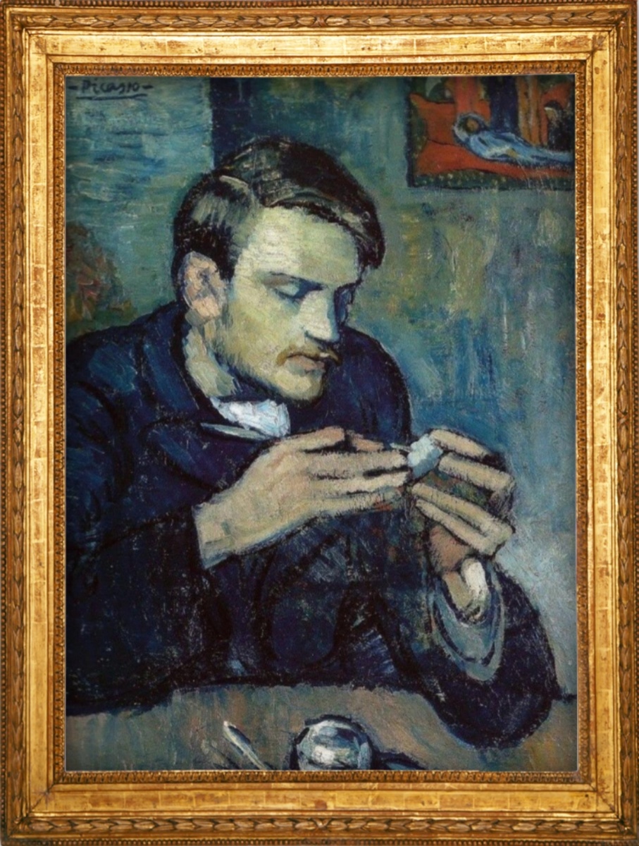 Пабло Пикассо - Портрет Матеу Фернандеса де Сото, 1901. Бундесмюзен, Вена. Отличный портрет, к слову.