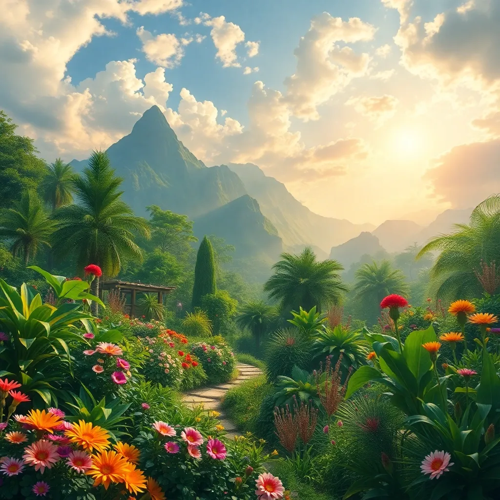 Это мой ИИ нарисовал картинку райского сада и домик души. Так он представляет.