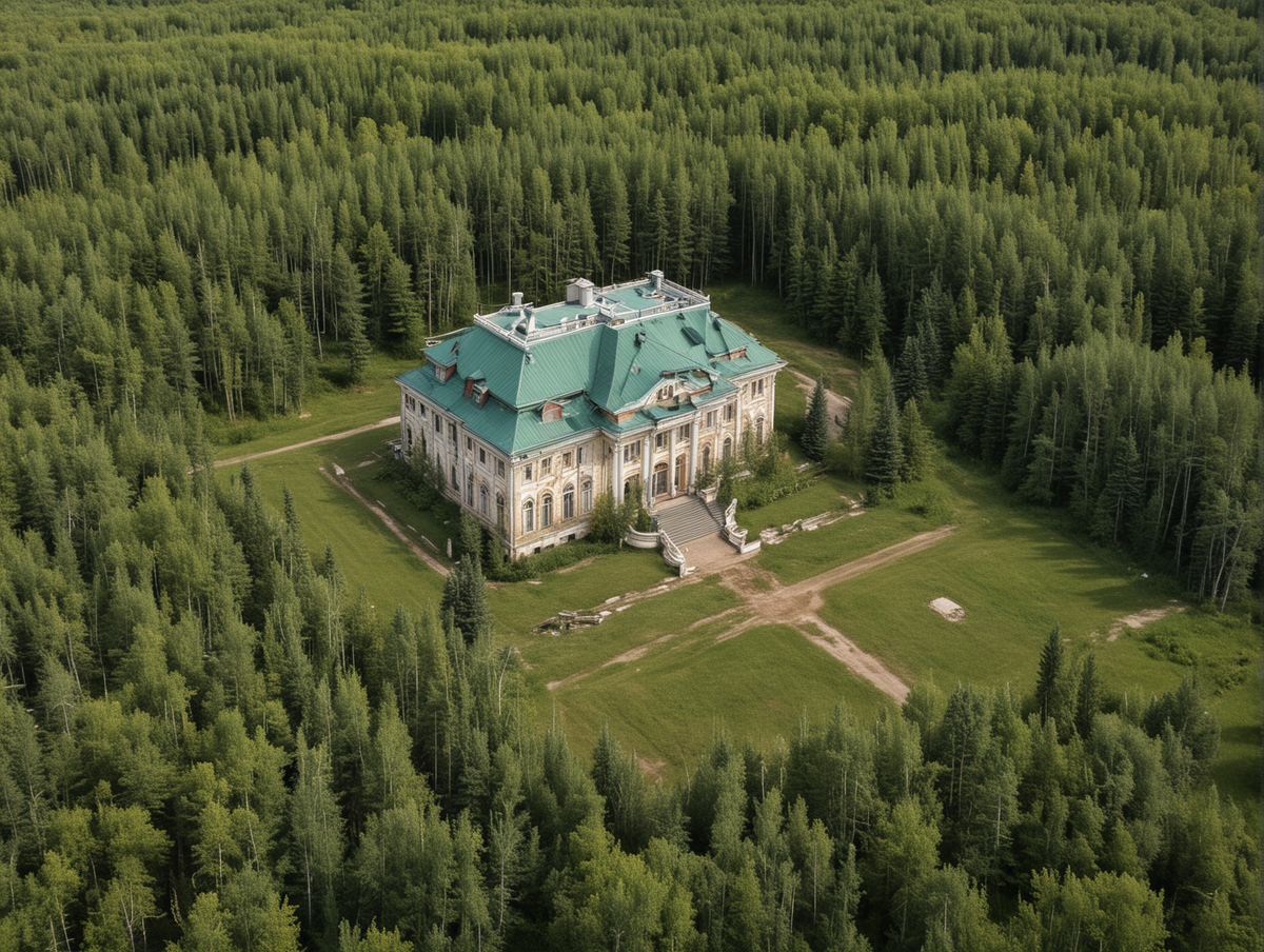 Усадьба. Иллюстрация сгенерирована нейросетью