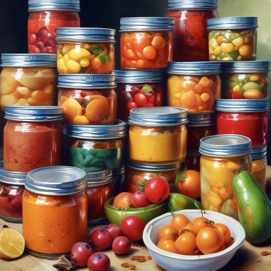 Консервы, фрукты, овощи 