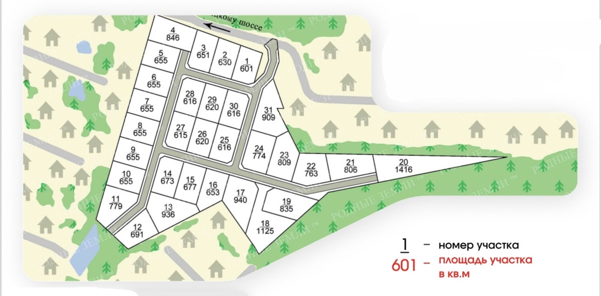 Генплан поселка Повадино Club. 43 км до Москвы по Пятницкому шоссе.