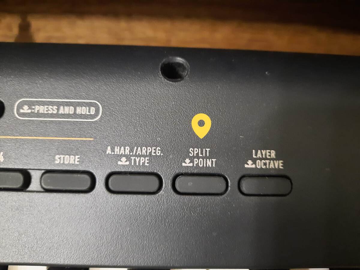 Split point (точка разделения клавиатуры на два инструмента)