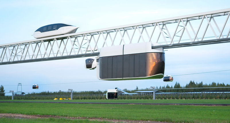 Струнный транспорт Юницкого в "ЭкоТехноПарке" (Белоруссия), источник https://unitsky.engineer