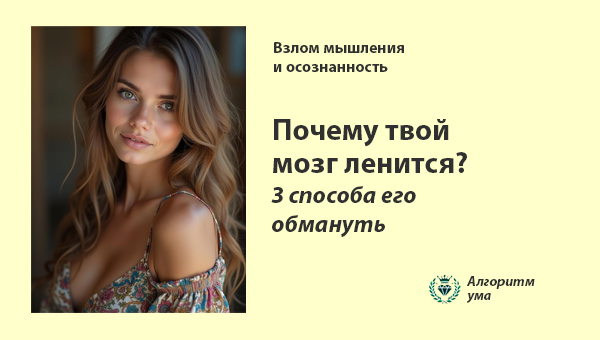 Почему твой мозг ленится?