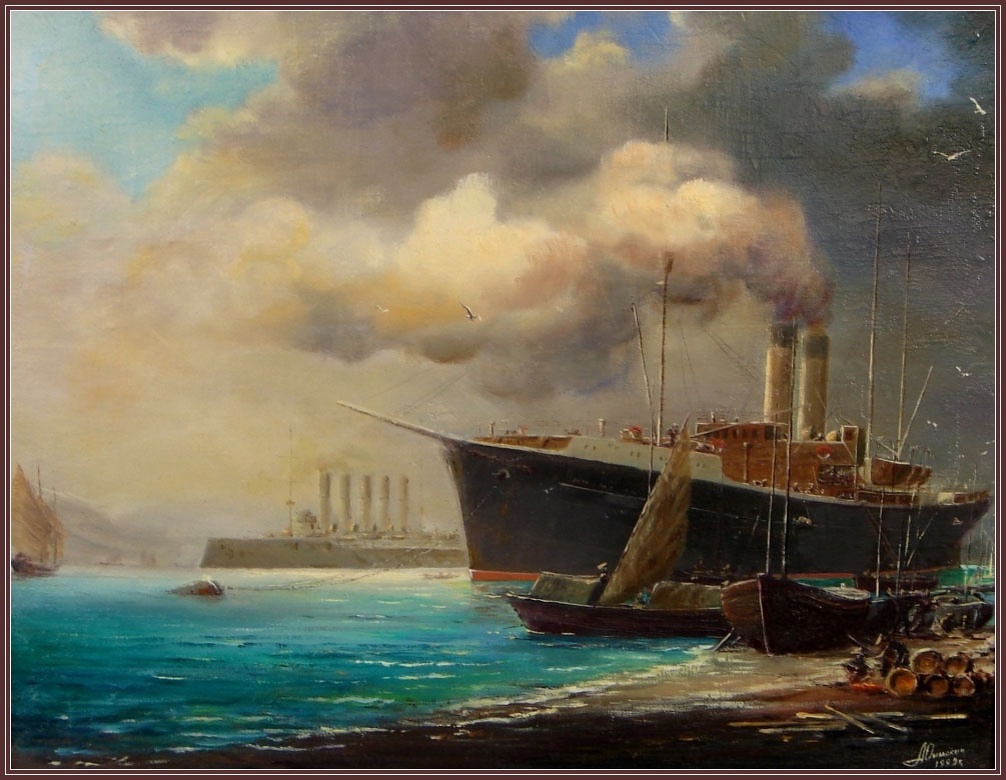 © Юрий Анискин. Прибытие первых переселенцев в Приморье.