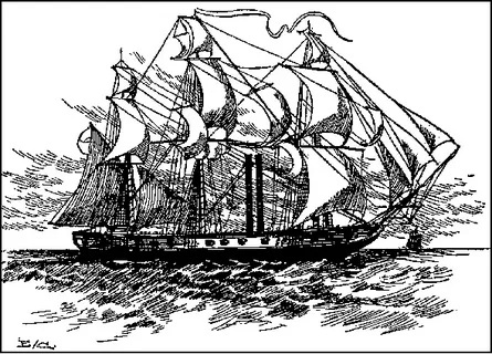 Единственное найденное изображение парохода «Rising Star»