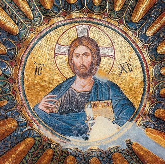 Христос Пантократор. Мозаика монастыря Хора в Константинополе. 1316-1321 гг.