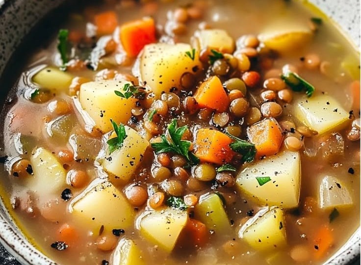 Вкусный чечевичный суп: Рецепт