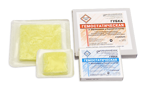 Гемостатические губки могут стать хорошей альтернативой обычным ватным тампонаи и дискам, так как более щадящи для слизистой оболочки. Источник - сайт производителя http://belkozin.com/ru/gubka-biodegradiruemaya-kollagenovaya-gemostaticheskaya/