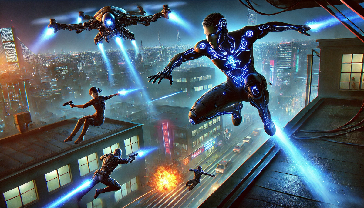 Лазерные снаряды свистели в воздухе, прожигая бетонные стены переулка.— Мы не выберемся отсюда живыми! — крикнула Айрис, прокладывая маршрут через свой имплант.— Не будь так уверена, — усмехнулся Кай, перебрасываясь через укрытие и стреляя по дронам.Сяо Лун быстро анализировал поле боя. Deep Seek сжимали кольцо, подгоняя их к западне.— Вперёд! — рявкнул он и активировал свою силу.Сгусток энергии взорвался вокруг него, отбросив противников. В следующую секунду он подхватил Айрис, прыгнул вверх, зацепился за металлический каркас и взмыл на крышу.Кай следовал за ними, двигаясь с лёгкостью, которой позавидовал бы любой наёмник.Но Deep Seek не собирались отставать.Из тьмы взмыл огромный дрон-перехватчик, его орудия загорелись пламенем.— Разделяемся! — крикнул Кай, бросаясь вправо.— Нет! — Айрис хотела остановить его, но Сяо Лун прижал её к себе.— Он справится, — сказал он и прыгнул в другую сторону.Дрон издал механический рёв и выпустил залп ракет.Сяо Лун крутнулся в воздухе, ухватился за рекламный экран и отбросил Айрис к безопасному месту. Сам же врезался в здание и рухнул вниз.Айрис закричала:— СЯО ЛУН!Кай приземлился рядом с ней, хватая за руку:— Он знал, что делает. Нам нужно двигаться!Она вырвалась, её сердце колотилось.Но в следующую секунду раздался взрыв, и из клубов дыма, освещённого неоном, вышел Сяо Лун.Его броня трещала, но глаза горели решимостью.— Я всё ещё здесь, — сказал он.Айрис бросилась к нему, но прежде чем она успела что-то сказать, Кай ухмыльнулся.— Ладно, ты впечатлил меня, андроид. Но игра только начинается.И они снова бросились в бегство, ведь Deep Seek уже выпускали новых охотников.---