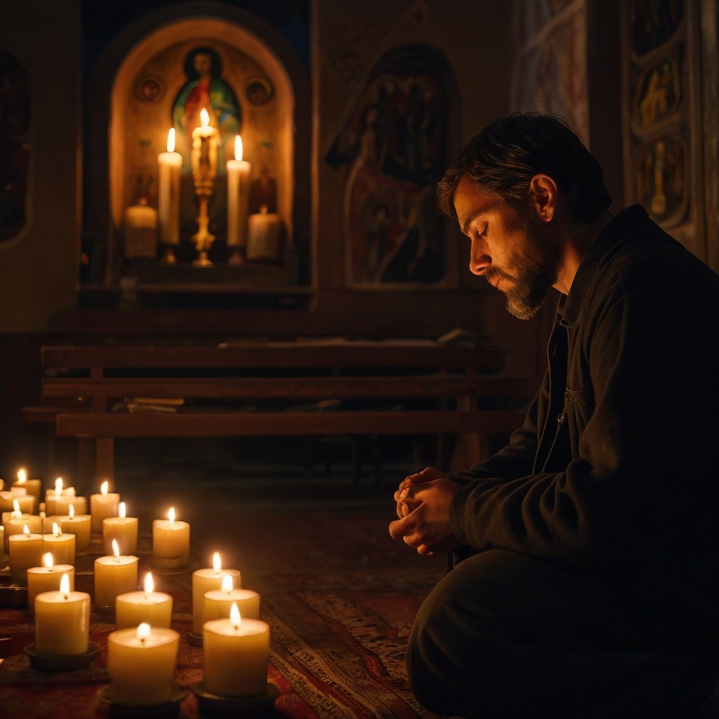 Молящийся человек