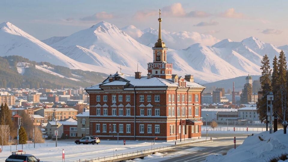    Барнаул в горах. Источник: Нейросеть Kandinsky