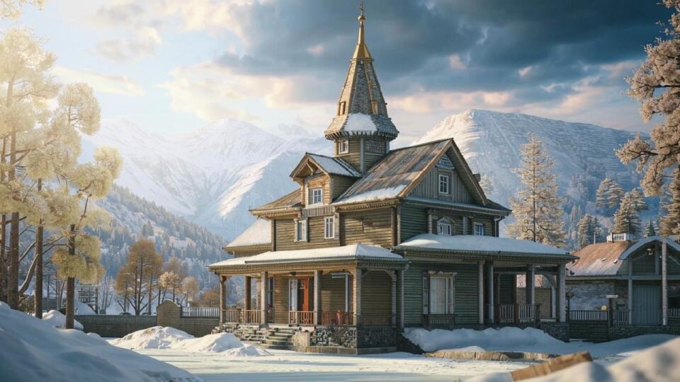    Барнаул в горах. Источник: Нейросеть Kandinsky