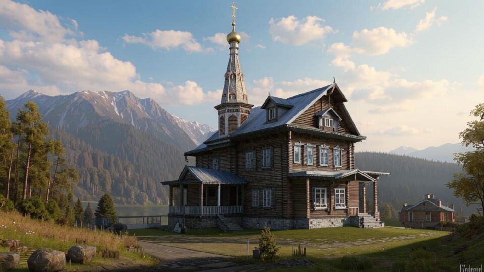    Барнаул в горах. Источник: Нейросеть Kandinsky