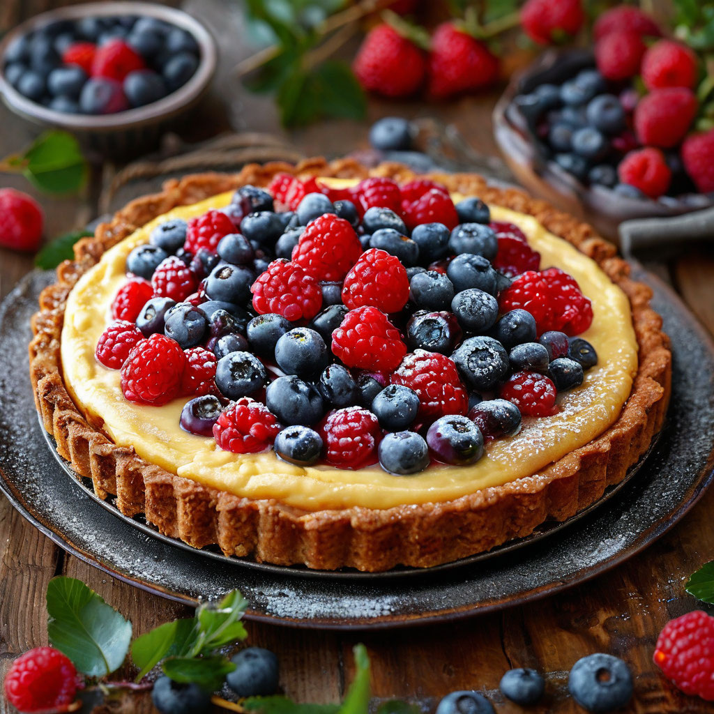 Творожного пирога с ягодами — легкого и вкусного десерта, который порадует вас и ваших близких! 🍰🍓