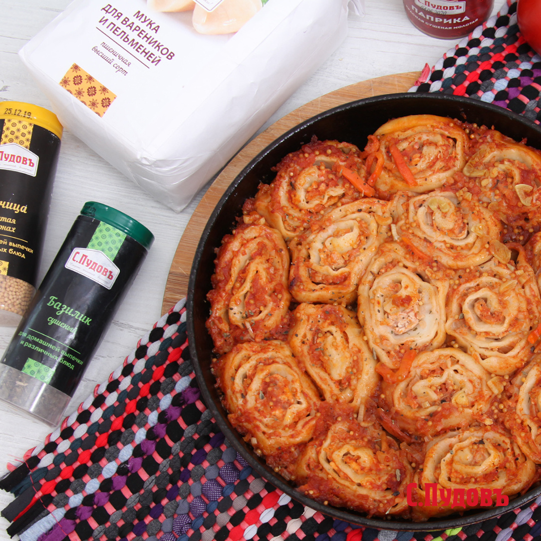 Ленивые пельмени на сковороде