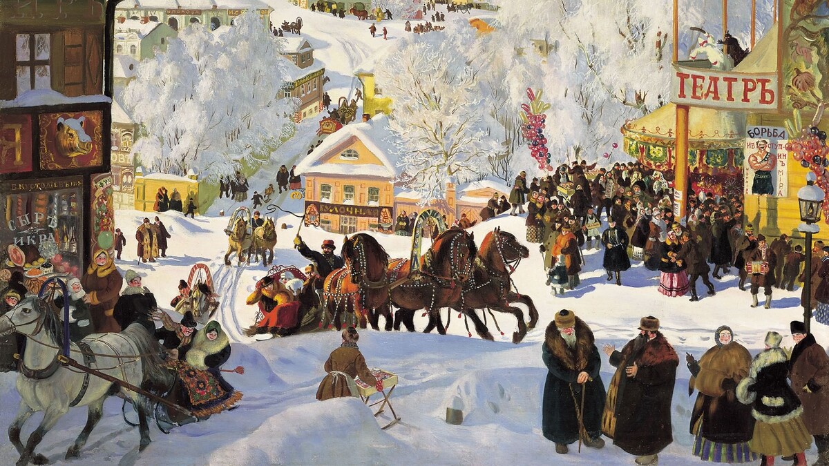Б.М. Кустодиев. Масленица 1919 г