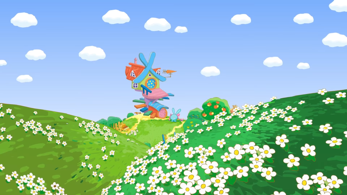 Также обратите внимание на три верхние ступеньки. Здесь они зелёная, синяя и голубая.