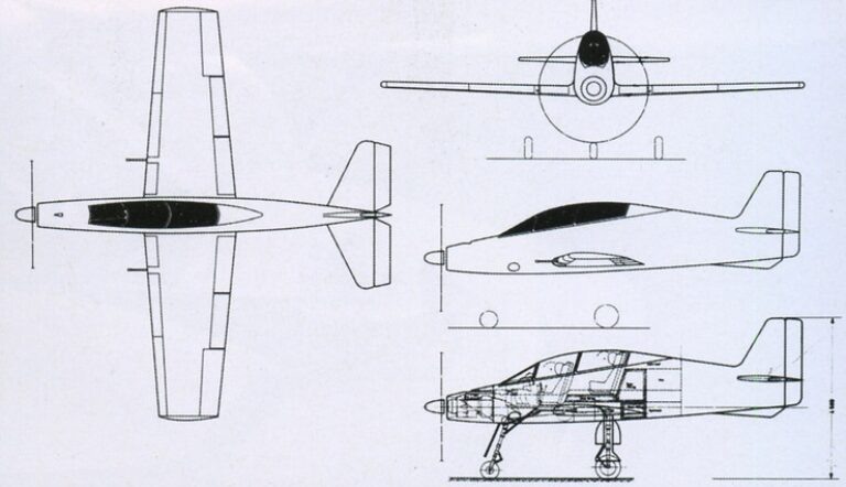 одномоторная двухместная версия Typ 460/3 рассматривалась вместе с одноместной версией Typ 460/4 исключительно ради сравнения. При длине фюзеляжа 10,6 м или 9,20 м и размахе крыла 12,0 м или 11,0 м эти две конструкции в целом значительно менее компактны, чем их двухмоторные «конкуренты». В качестве силовой установки планировалось использовать турбовинтовой двигатель Lycoming LTC4-G PTL