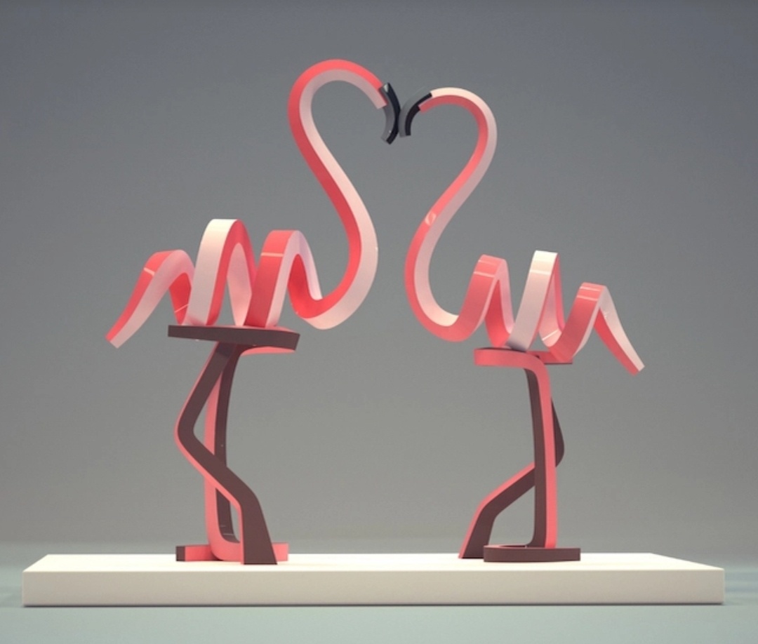Скульптура Фламинго. Корейский художник и скульптор Ли Сангсу