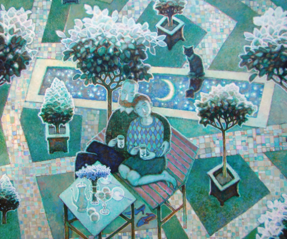  В такую ночь совсем не хочется спать. Х. м., 170х200 см.  Источник изображения : igor_pugach_hudojnik