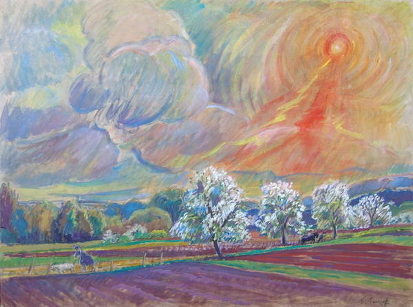 Грозовые облака над садами. 1910 год. Источник: фото из Интернета