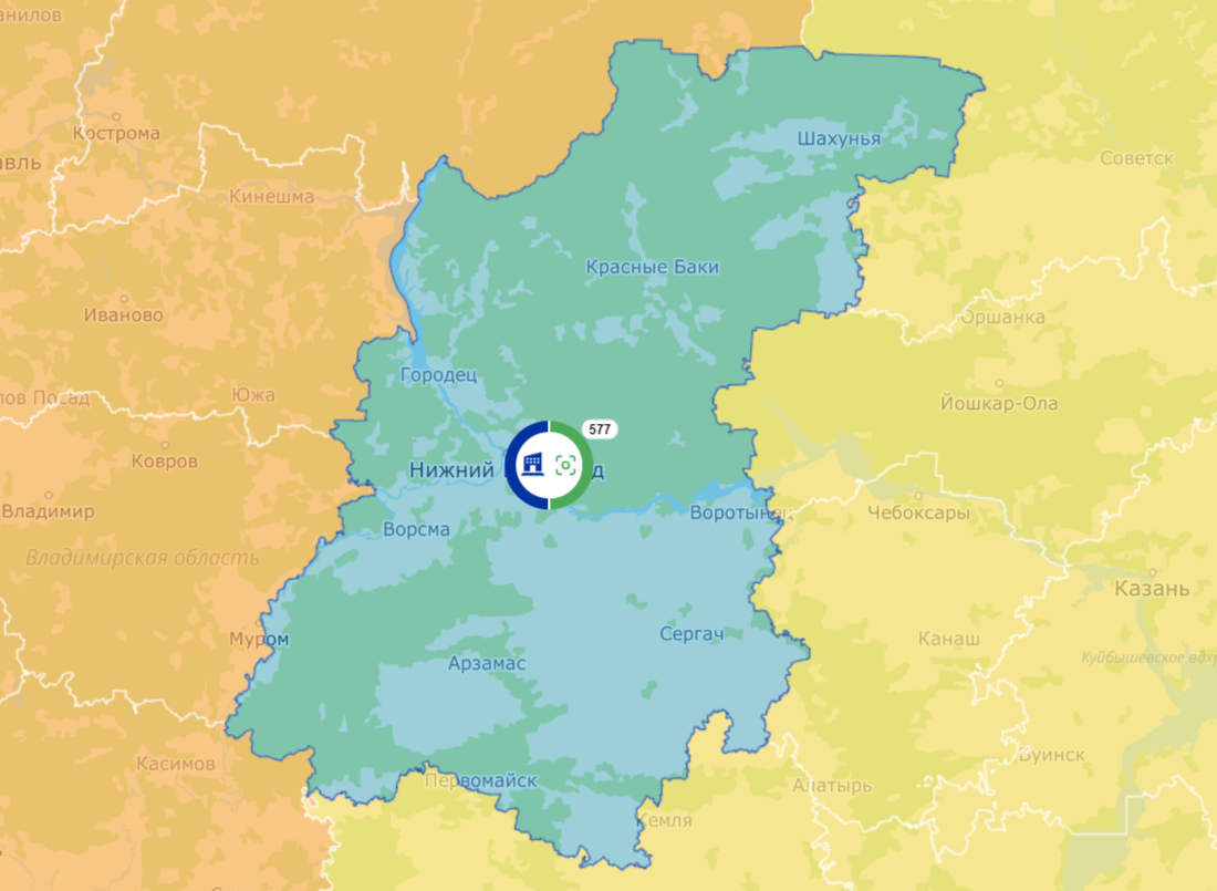    Нижегородская область вошла в топ‑3 регионов по количеству просмотров на инвестиционной карте России