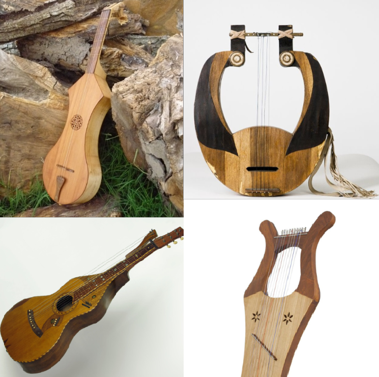 Нефер, набла, кифара и танбур. 