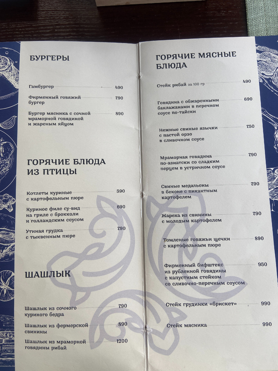 Фишдорф меню