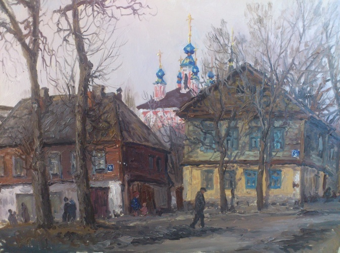 Рассказ / Илл.: Художник Виктор Красильников. Калуга, вид на храм. 2018 год.