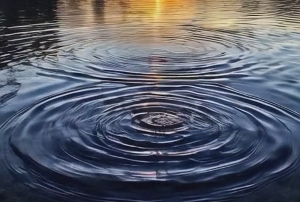 Изображение сгенерировано в нейросети Шедеврум - вода успокаивается