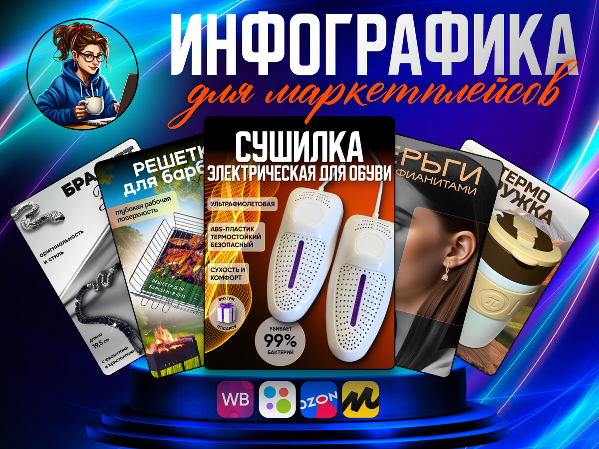 Создание карточек товаров для WB, OZON и других маркетплейсов