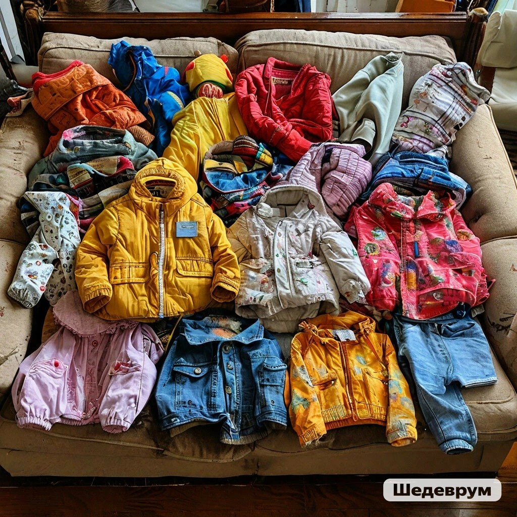 Пока обновок мало, показываю как нейросеть видит много детской одежды)