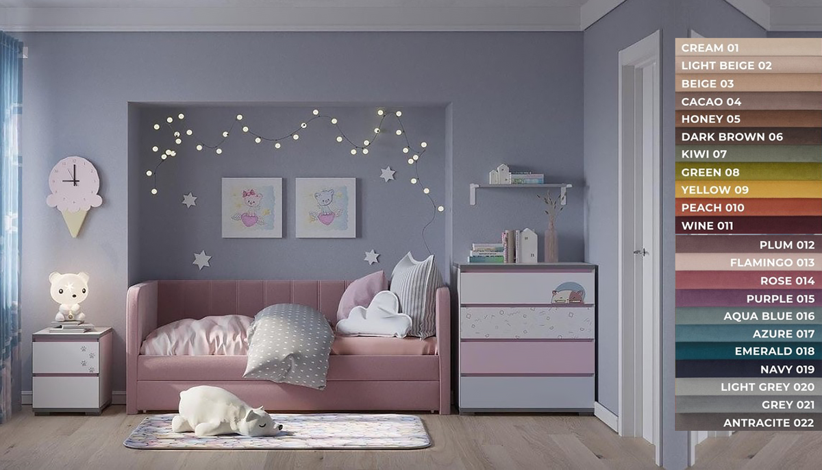 На фото: Детский диван-кровать "Crecker" NEWTONE 