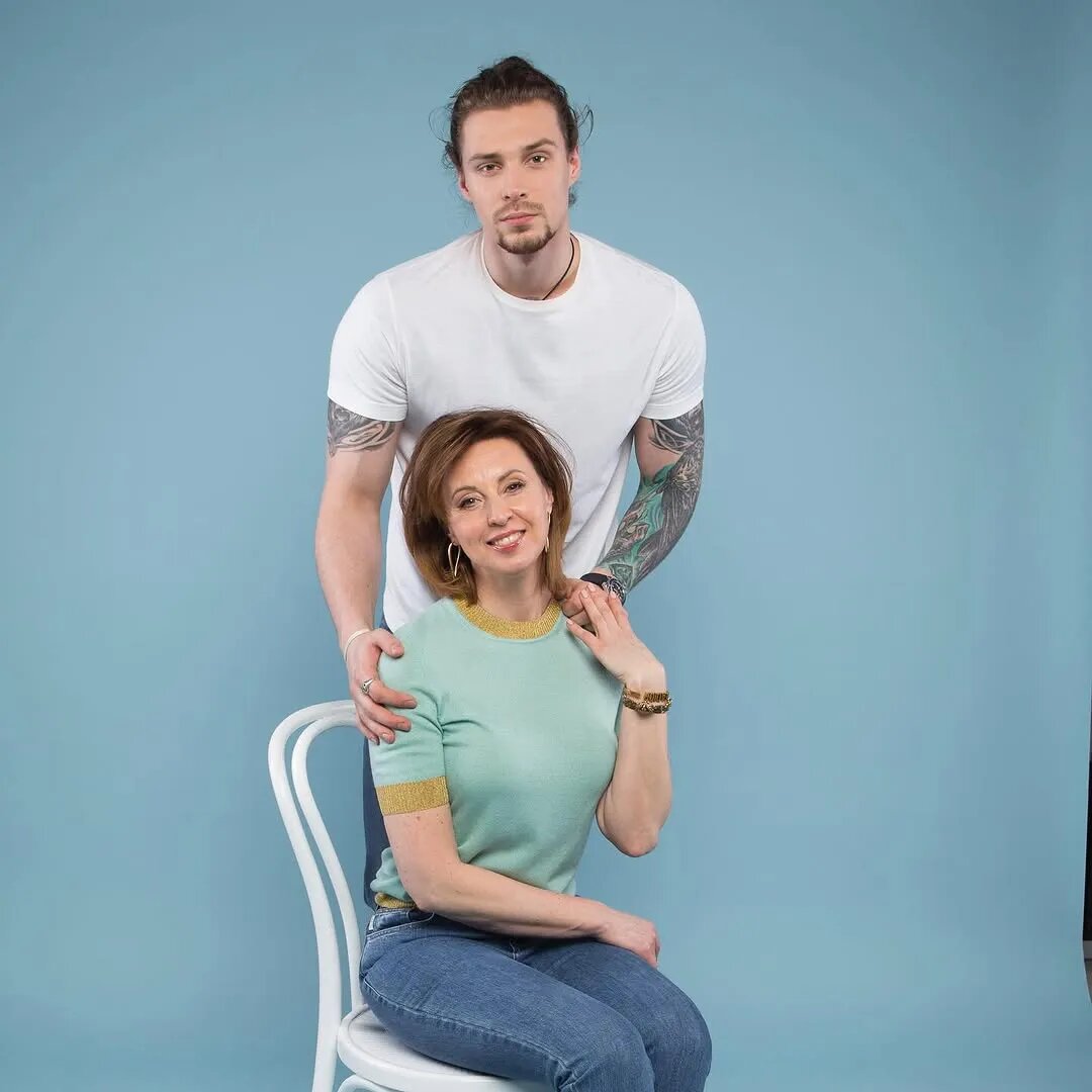 Василий Рыбин с мамой