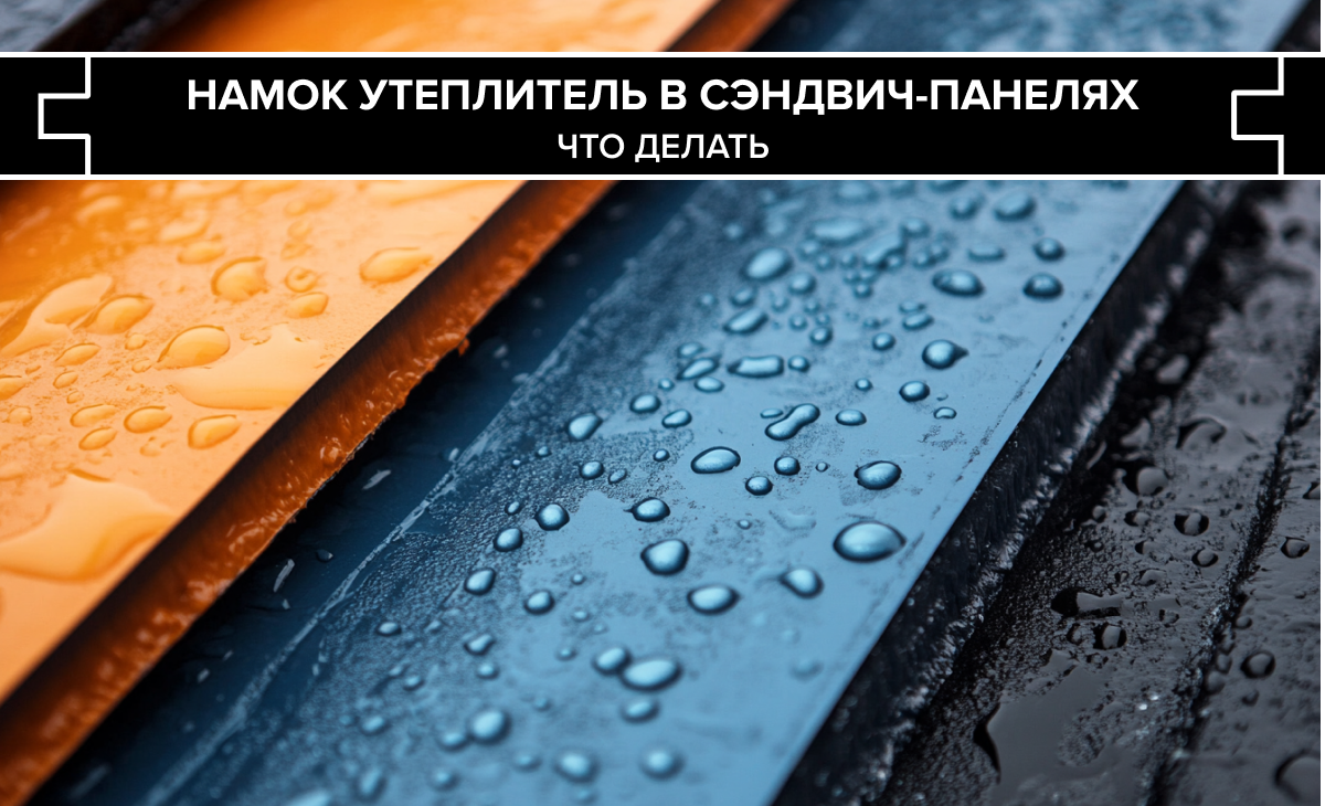Что делать, если намок утеплитель в сэндвич-панелях