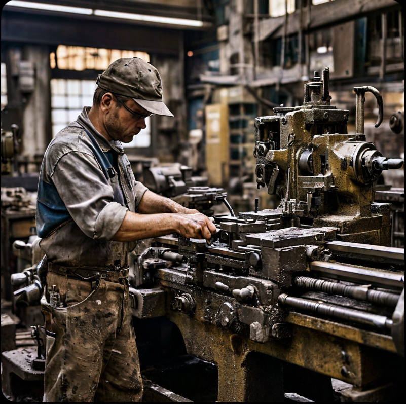 Рабочий за станком…