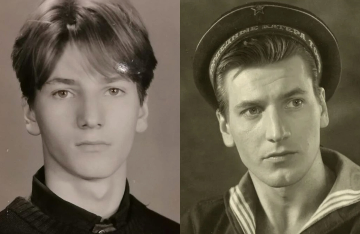 на фото Александр Устюгов в юности 