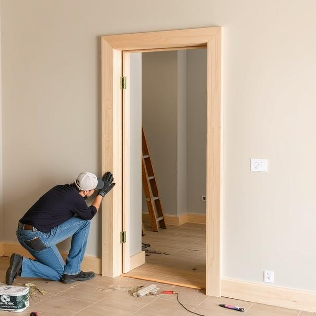 Установка дверной коробки