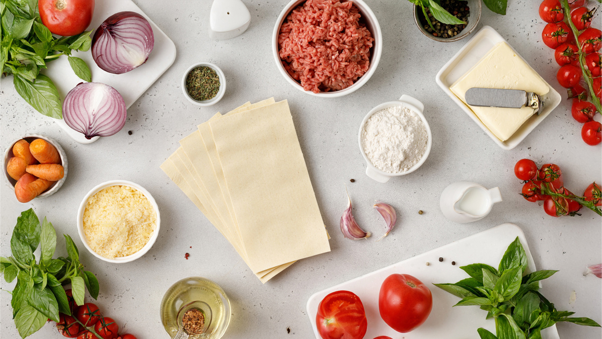 Ингредиенты для домашней лазаньи