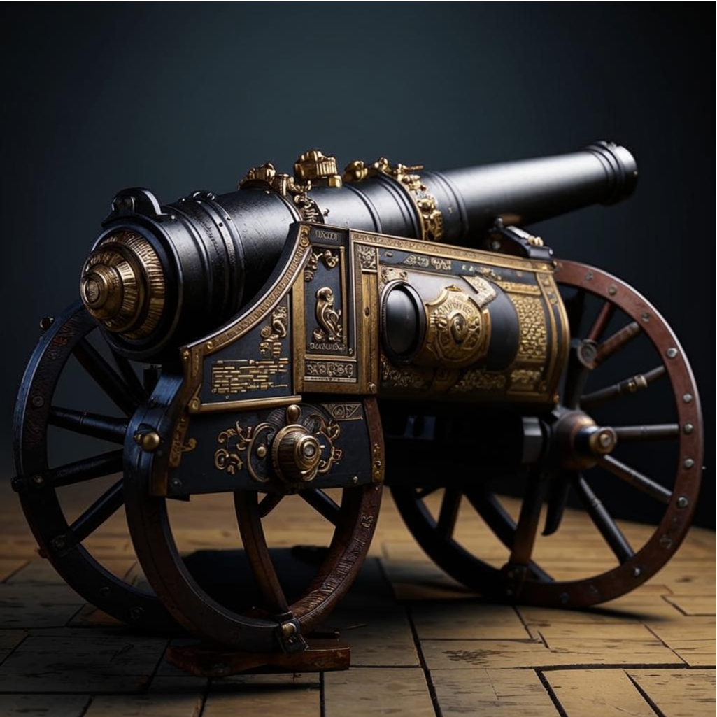 Пушка красивая, жаль что  с колёсами что-то не так! 