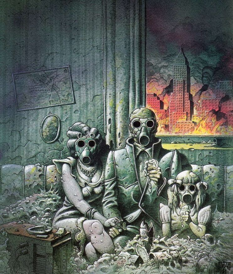 КАРТИНА ХУДОЖНИКА - ИЛЛЮСТРАТОРА ФИЛИППА КАЗА / Philippe CAZA ' /   ГЛЯНУЛИ АГНЦЫ ГОРЯ  / " ПОСЛЕ "