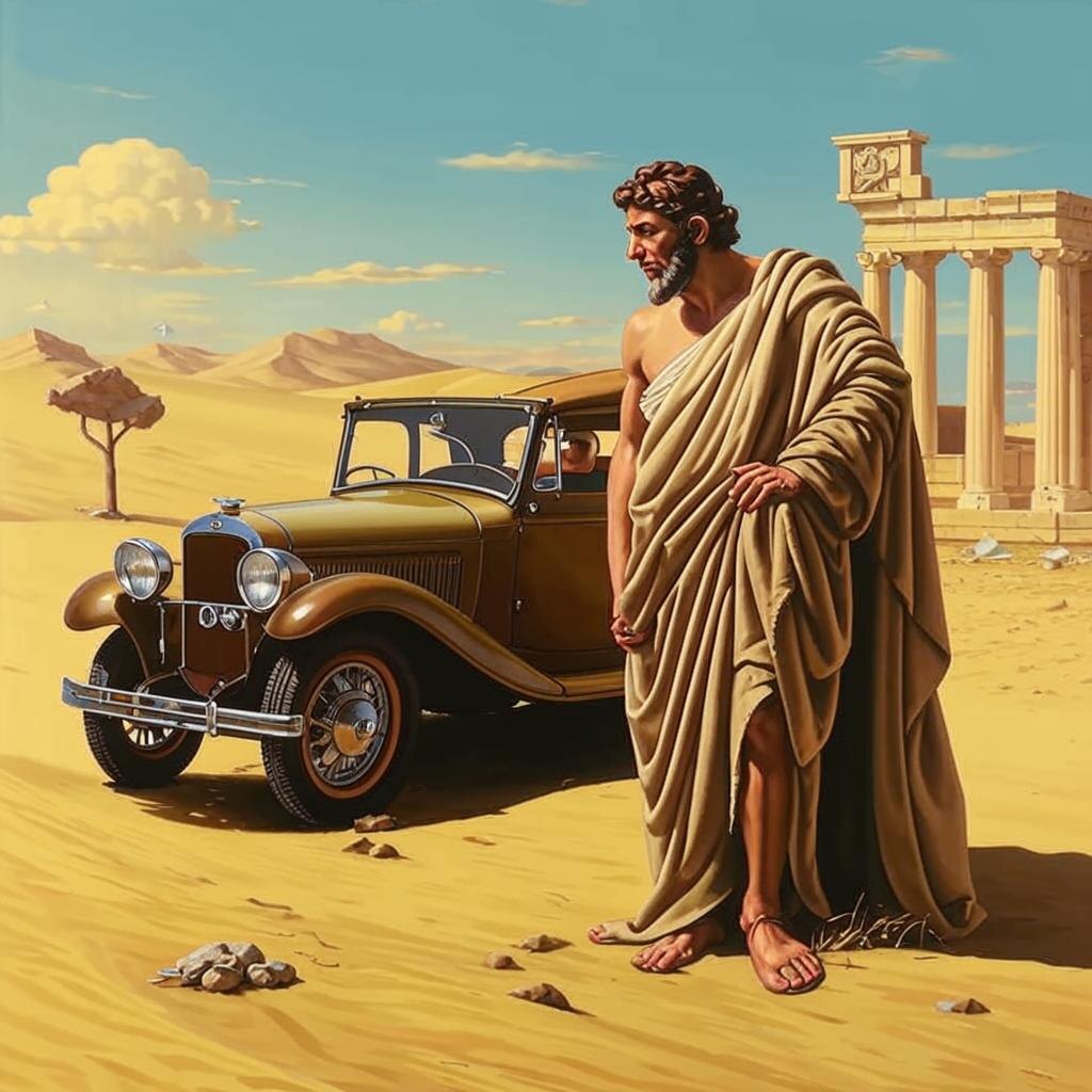 Древние греки понятия не имели, что такое "автомобиль".