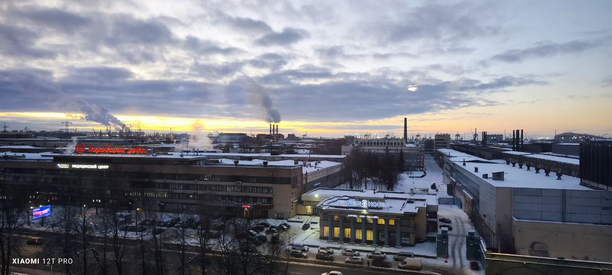 Закат из нашего окна.