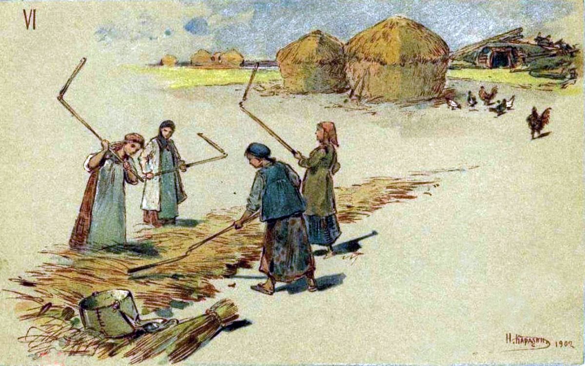 Крестьяне. Художник Николай Каразин. 